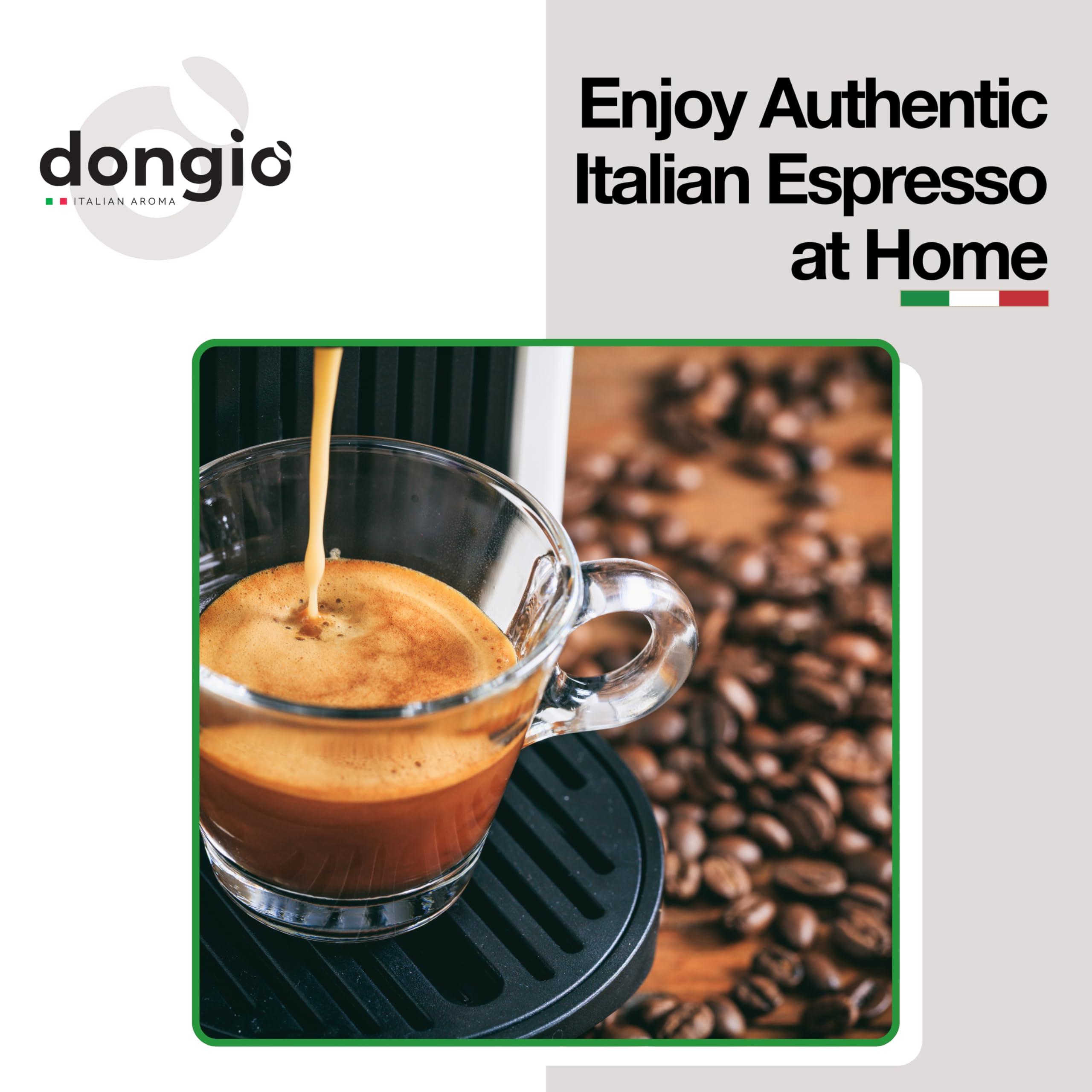 DONGIO CAFFE Dongi Caff Espresso Venezia (decaffeinated), ESE 44mm Pods, Blended and Roasted in Italy 50 Single-Serve Coffee Pods, Med-Dark Roast (Intensity 8/10)
