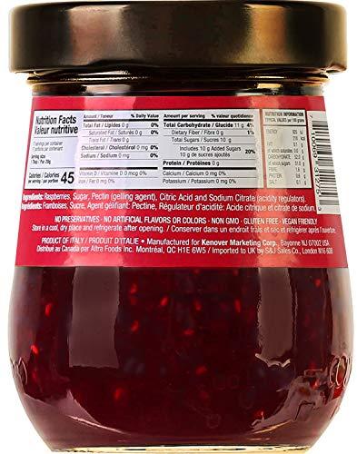 Tuscanini Tuscanini Premium Italian Raspberry Preserves, 11.64 oz Jar, Spreadable Fruit Jam, No High Fructose Corn Syrup, No Preservatives, Non GMO, Gluten Free
