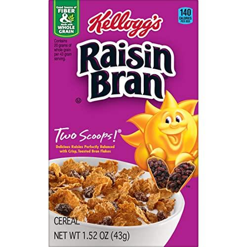 Raisin Bran Kellogg's Raisin Bran, Breakfast Cereal, Original, 1.52oz (70 Count)