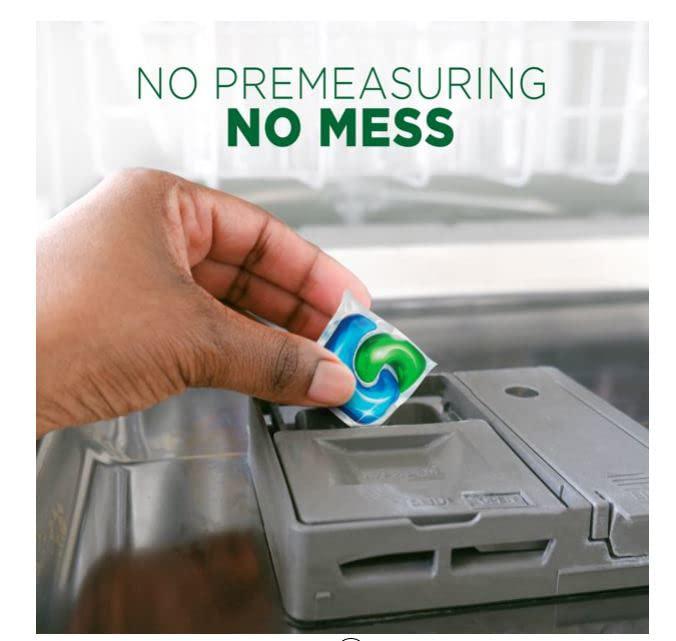 Cascade Cascade Complete Dishwasher Pods, ActionPacs Dishwasher Detergent Tabs, Lemon Scent, 18 Count