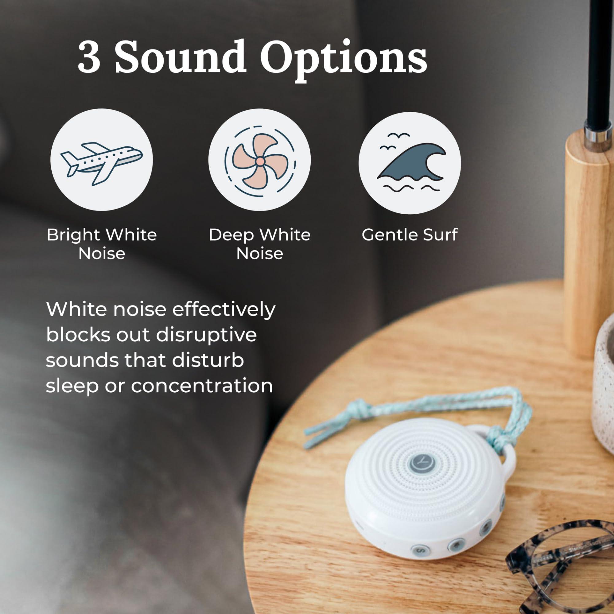 Marpac Yogasleep Rohm Portable White Noise Sound Machine + Travel Case in Grey, Sleep Therapy, Crush-Resistant Travel Case, for Adults, Kids & Baby, Noise Blocking & Office Privacy, Registry Gift