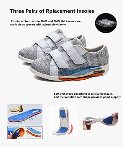 ZGDG ZGDG Women Diabetic Shoes Wide Width Edema Comfy Shoes with Adjustable Strap Lightweight Non-Slip Orthopedic Walking Shoes for Elderly Hammertoe Arthritis Bunions Swollen Feet