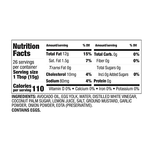 BetterBody Foods BetterBody Foods Avocado Oil Mayonnaise, Non-GMO Mayo Spread Made with Cage-Free Eggs, Paleo (15 Ounces)