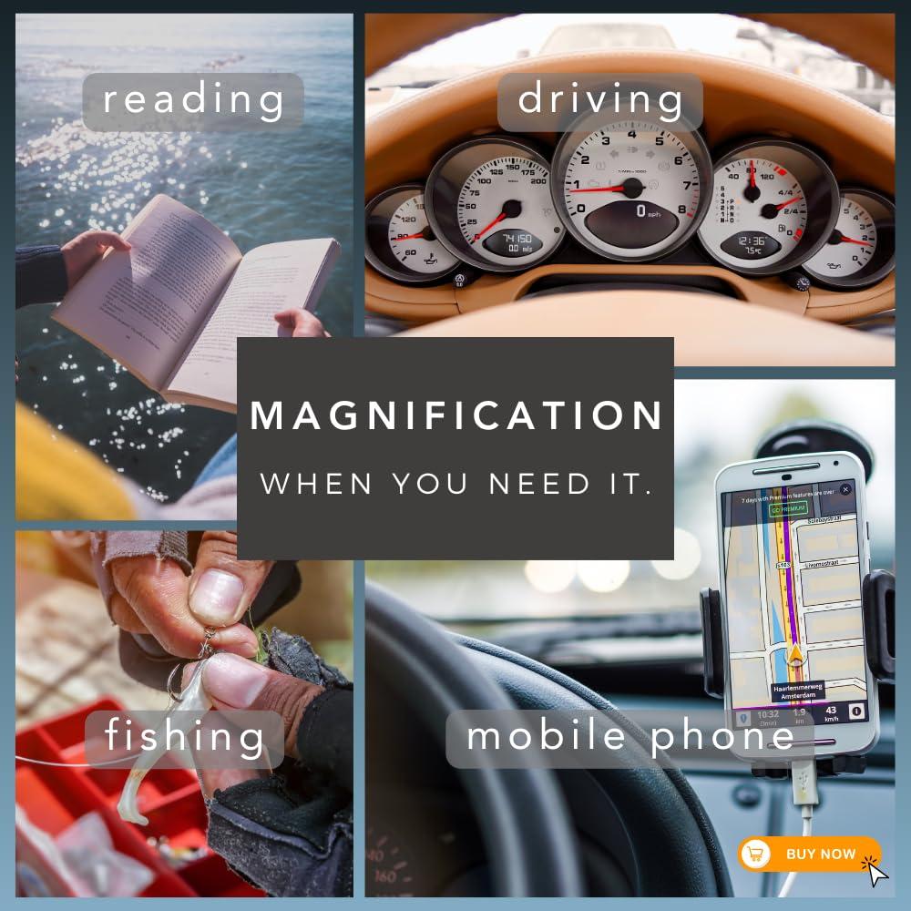 proSPORT proSPORT 2 Pairs Polarized Bifocal Reading Sunglasses Fishing Grey & Brown Lens Side Shields Wrap 2.50 25 1.50 1.75 2.00 2.25