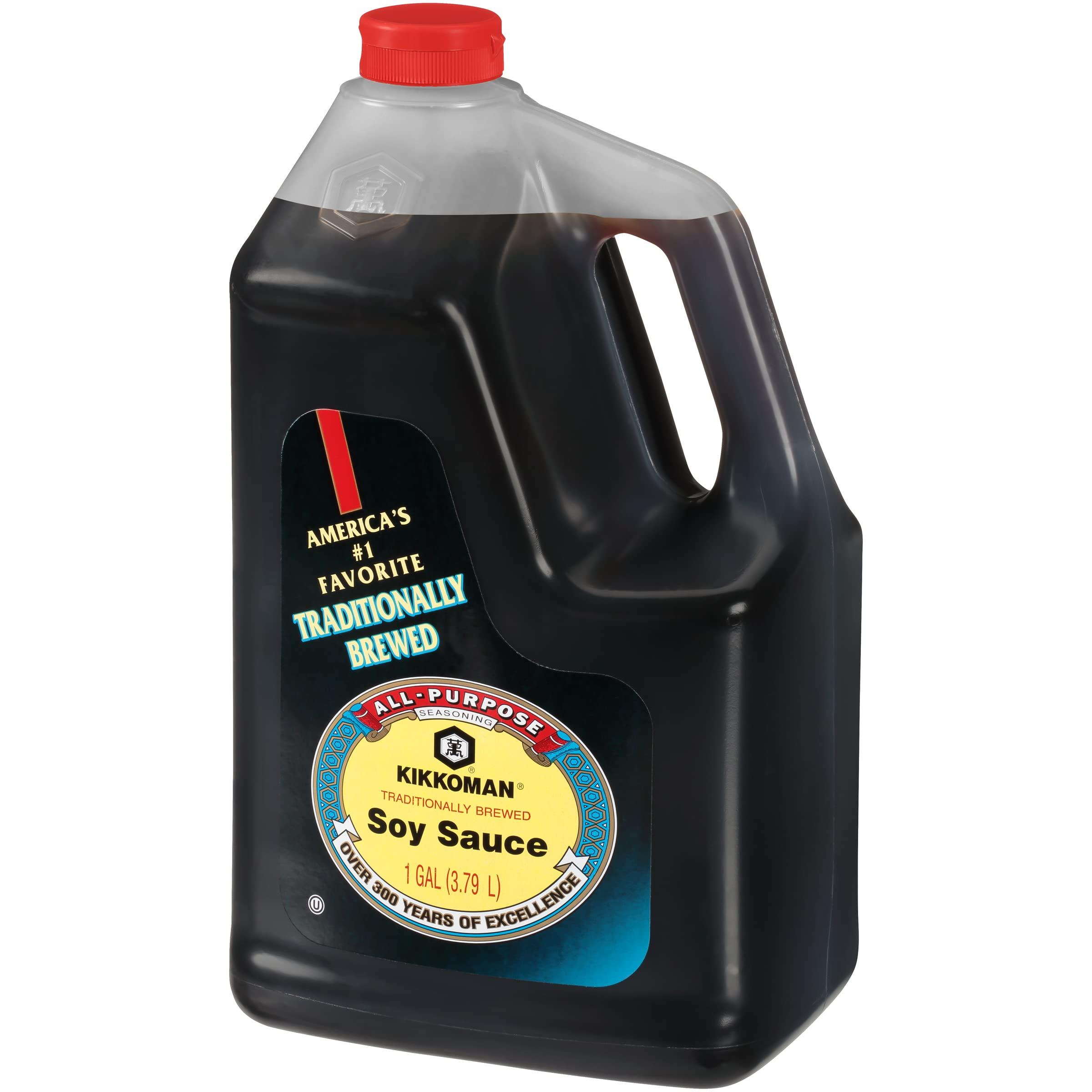 Kikkoman Kikkoman - Traditionally Brewed Soy Sauce, All Purpose Seasoning - 1 Gallon (Pack of 1)