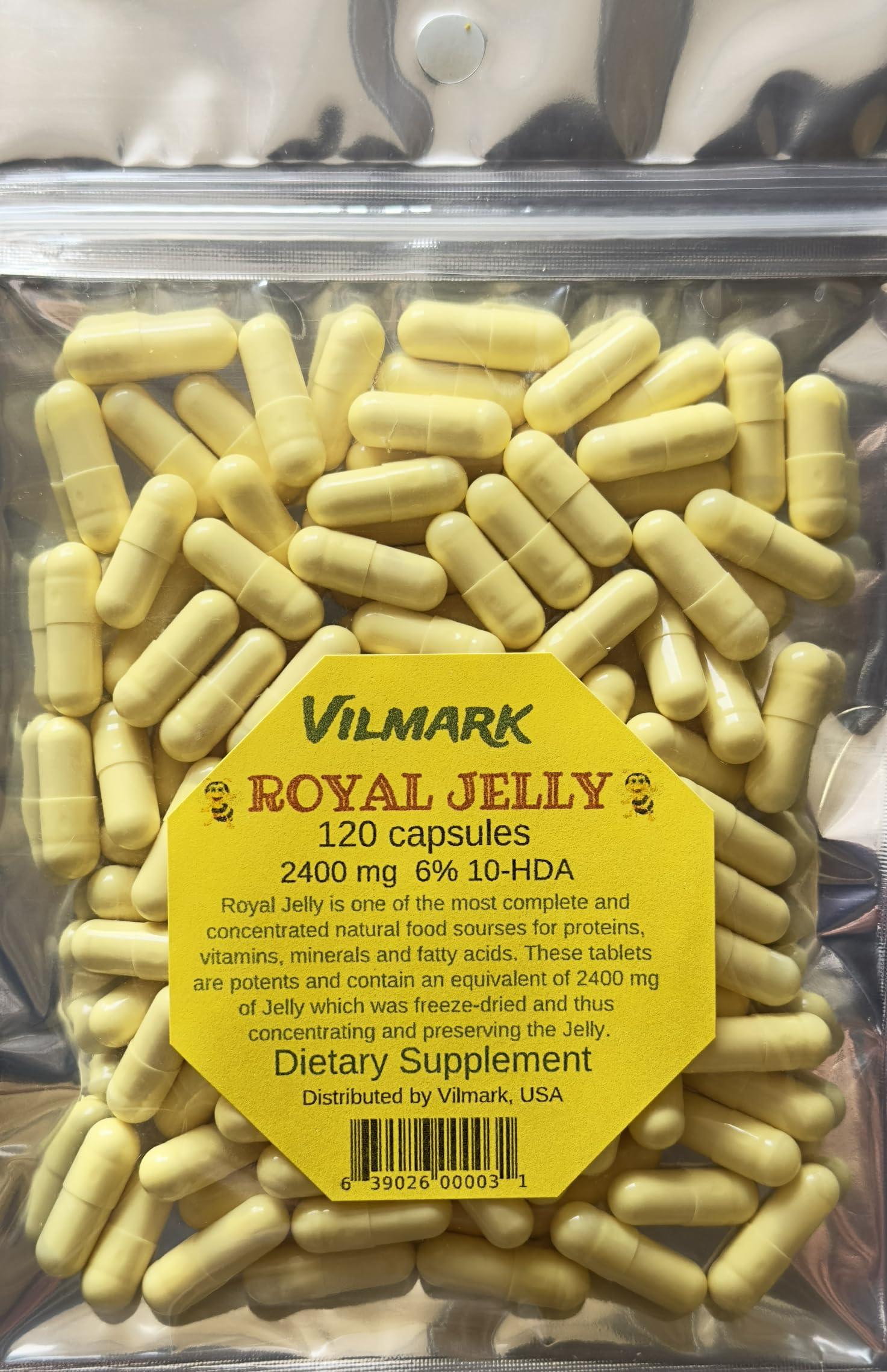 Vilmark Vilmark Royal Jelly 120 Capsules 2400 mg Non GMO Gluten Free
