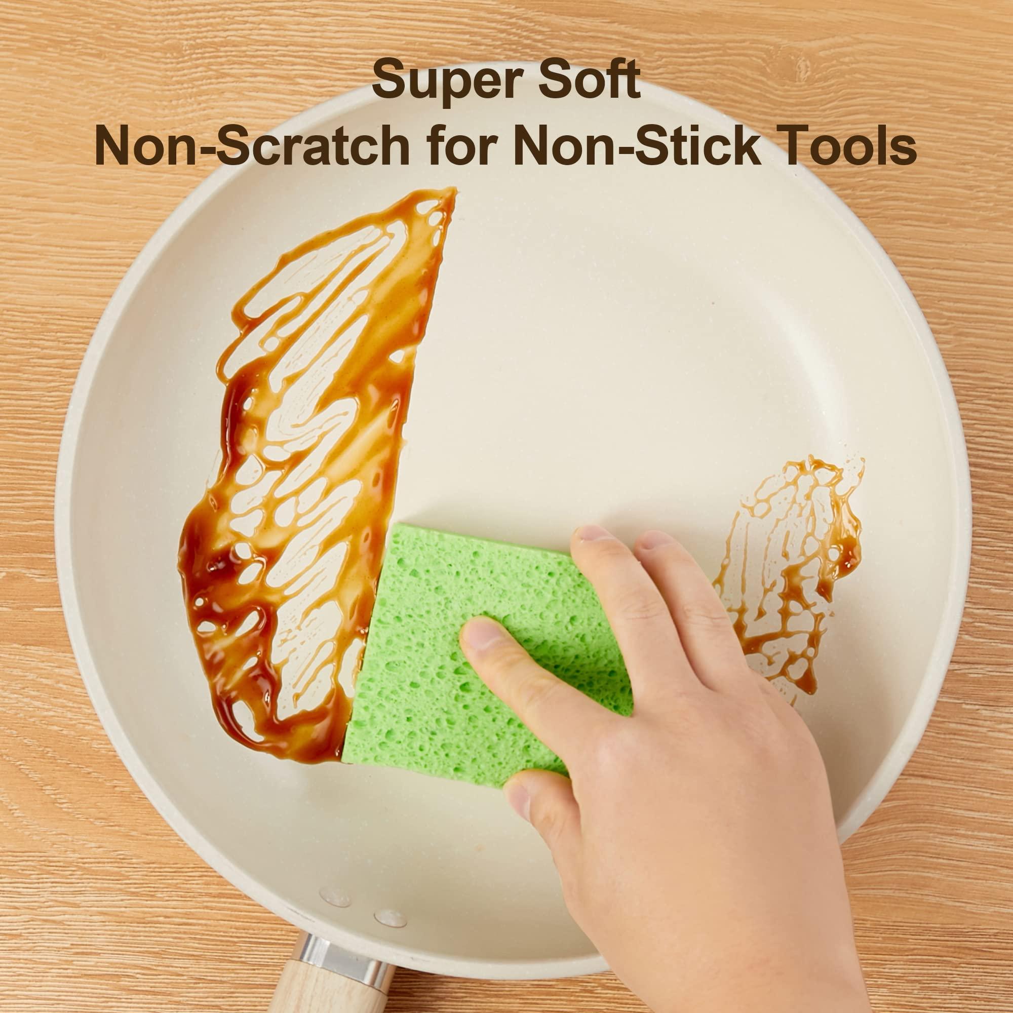 JOYMOOP JOYMOOP Hands-free Mop and Bucket with Wringer Set with Colorful Compressed Sponges, Househould Cleaning Tool of Floor Mop and Cellulose Sponges