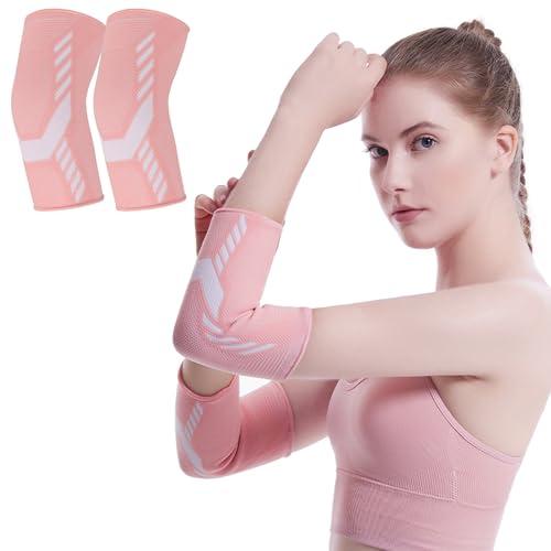 Cinlitek Cinlitek Elbow Support Brace for Women and Men,Elbow Compression Sleeve, for Golfers Elbow, Tennis Elbow, Arthritis, Weightlifting, Tendonitis,Gym,Workouts,Reduce Joint Pain(Pink, X-Large)
