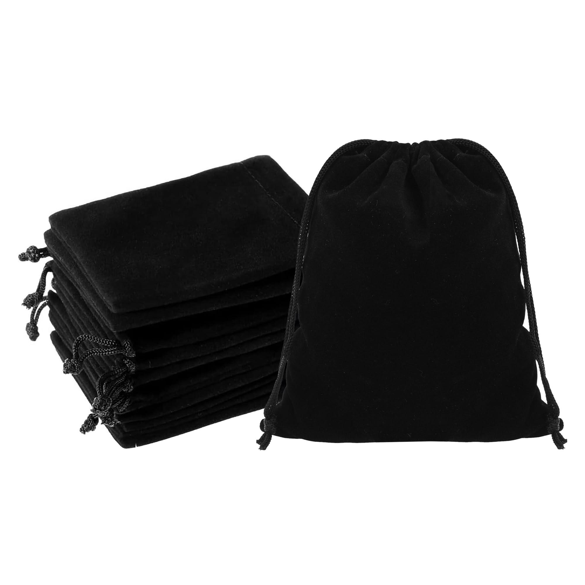 Mandala Crafts Black Velvet Bags Drawstring Small Velvet Pouches Bulk 50 5X7 Drawstring Bags Small Drawstring Pouches for Jewelry Gift Bags Party Wedding Favor
