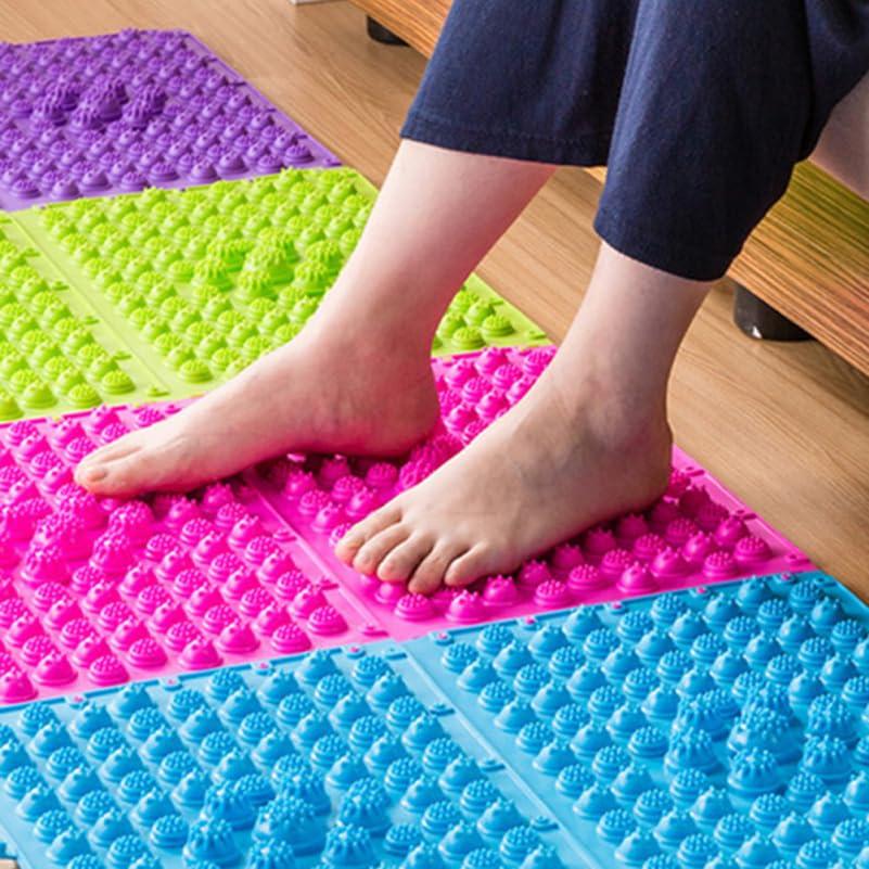 Healifty Healifty Reflexology Foot Mat Healthy Reflexology Foot Mat Foot Massage Pad Toe Pressure Relief Acupoint Mat for House Office 2pcs