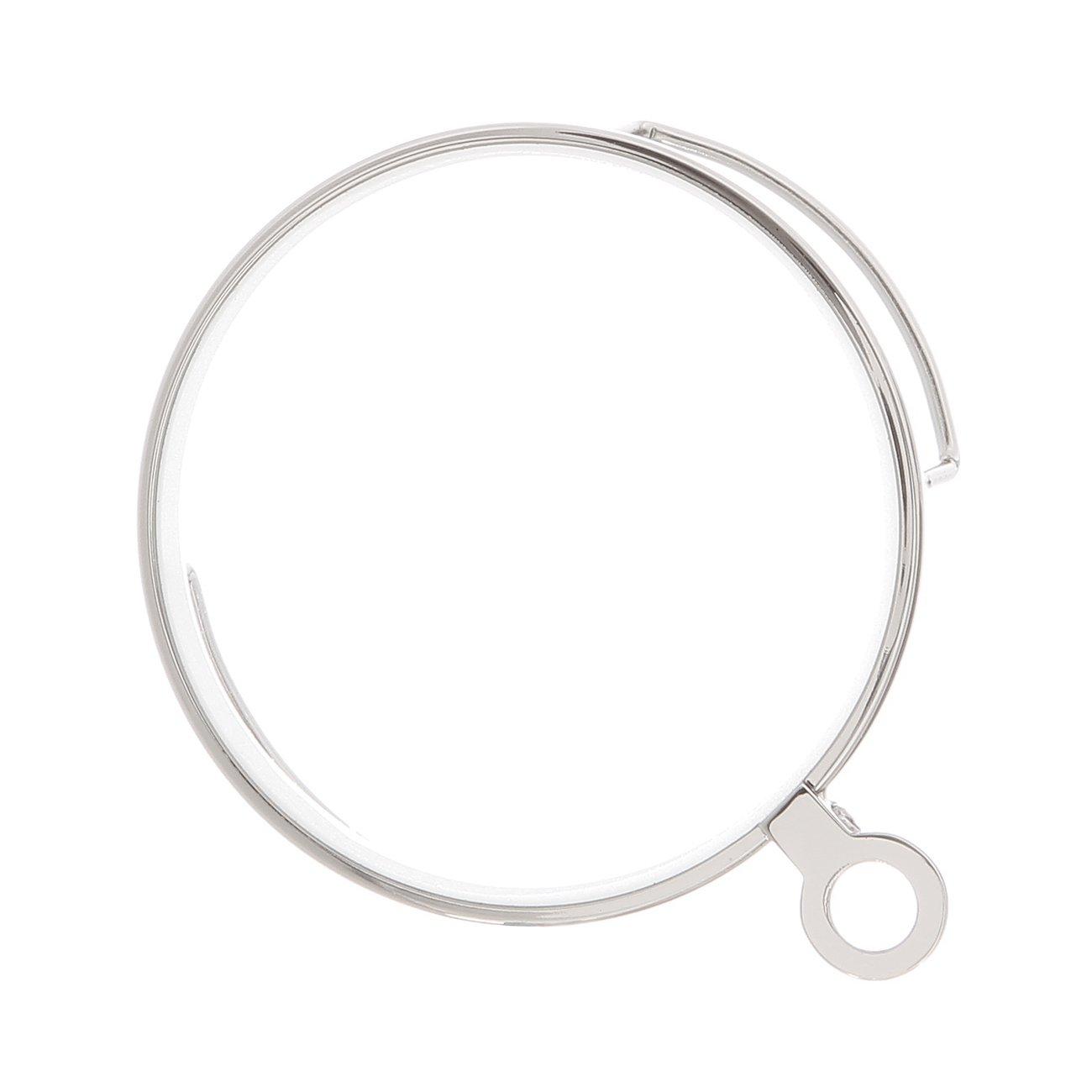 Nearsights Reading Monocle: Silver Frame, 37 mm Diameter, 1.0 Diopter Lens