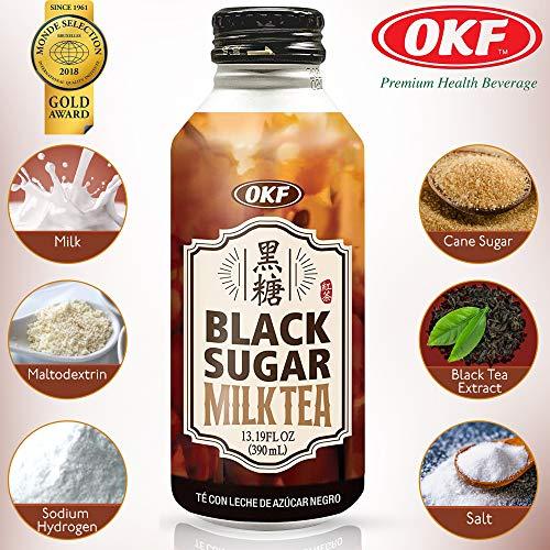 OKF OKF Black Sugar Milk Tea, 13.19 Fluid Ounce (Pack of 20)