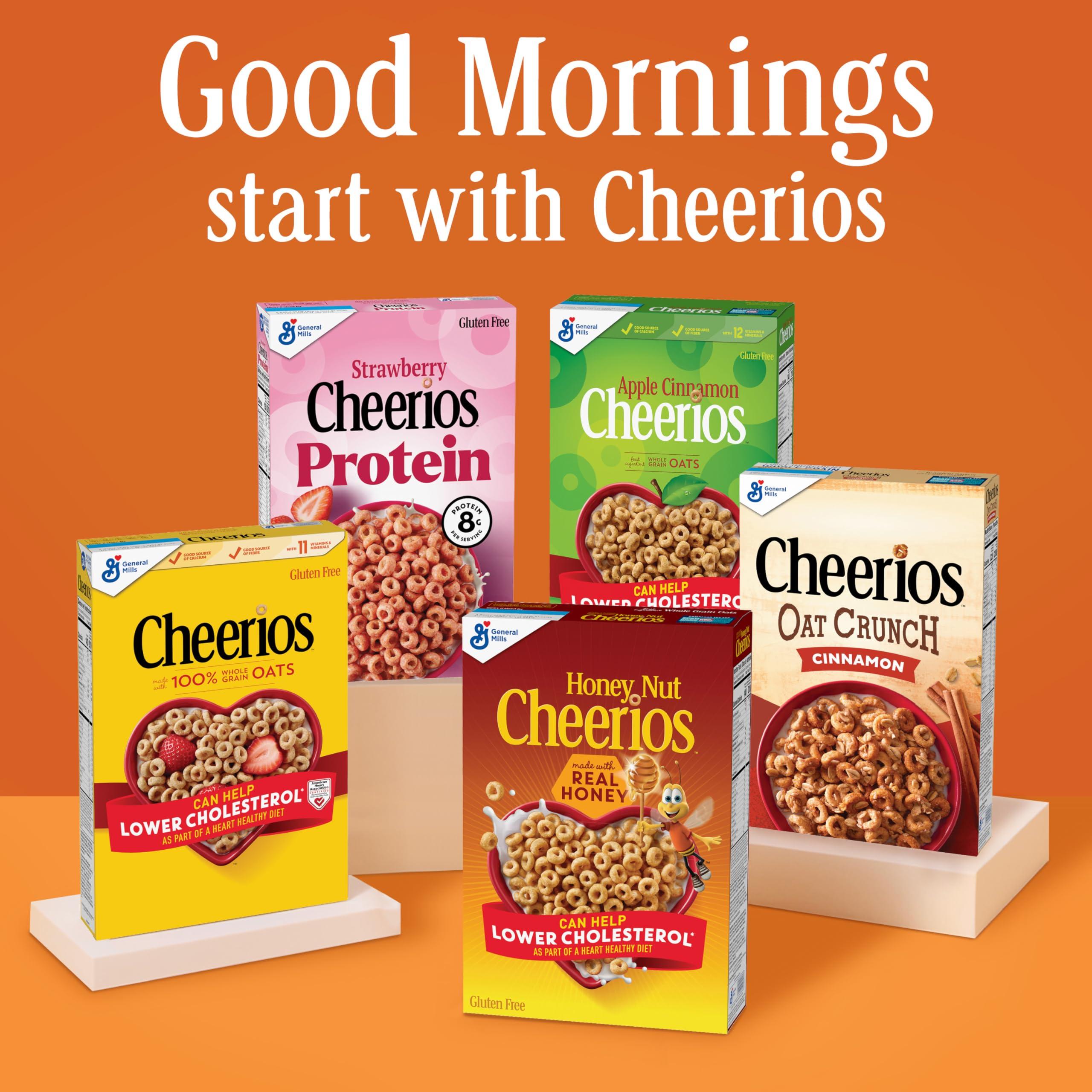 Cheerios Honey Nut Cheerios Heart Healthy Breakfast Cereal, Gluten Free Cereal With Whole Grain Oats, 10.8oz