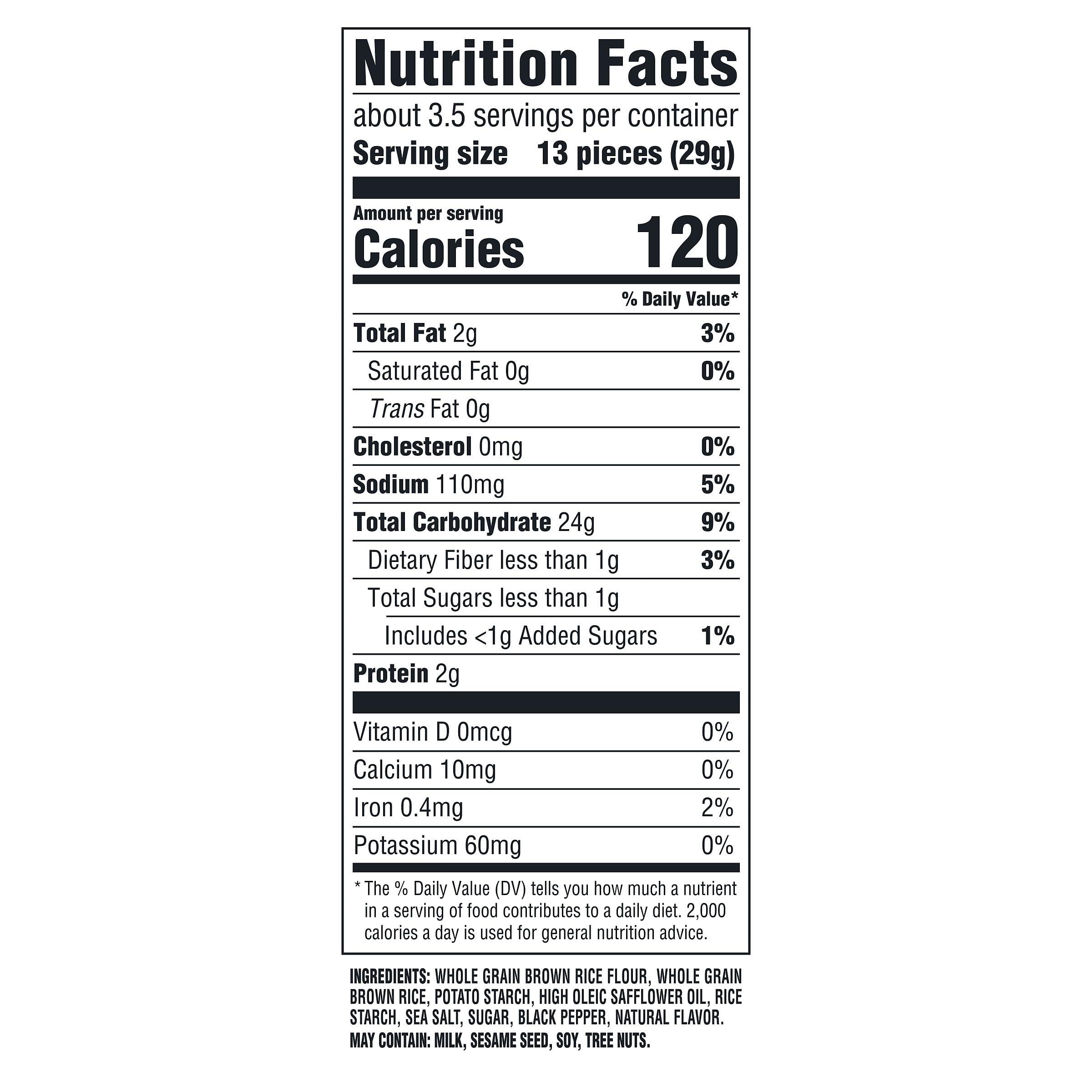 Good Thins Good Thins Sea Salt & Pepper Rice Snacks Gluten Free Crackers, 3.5 oz