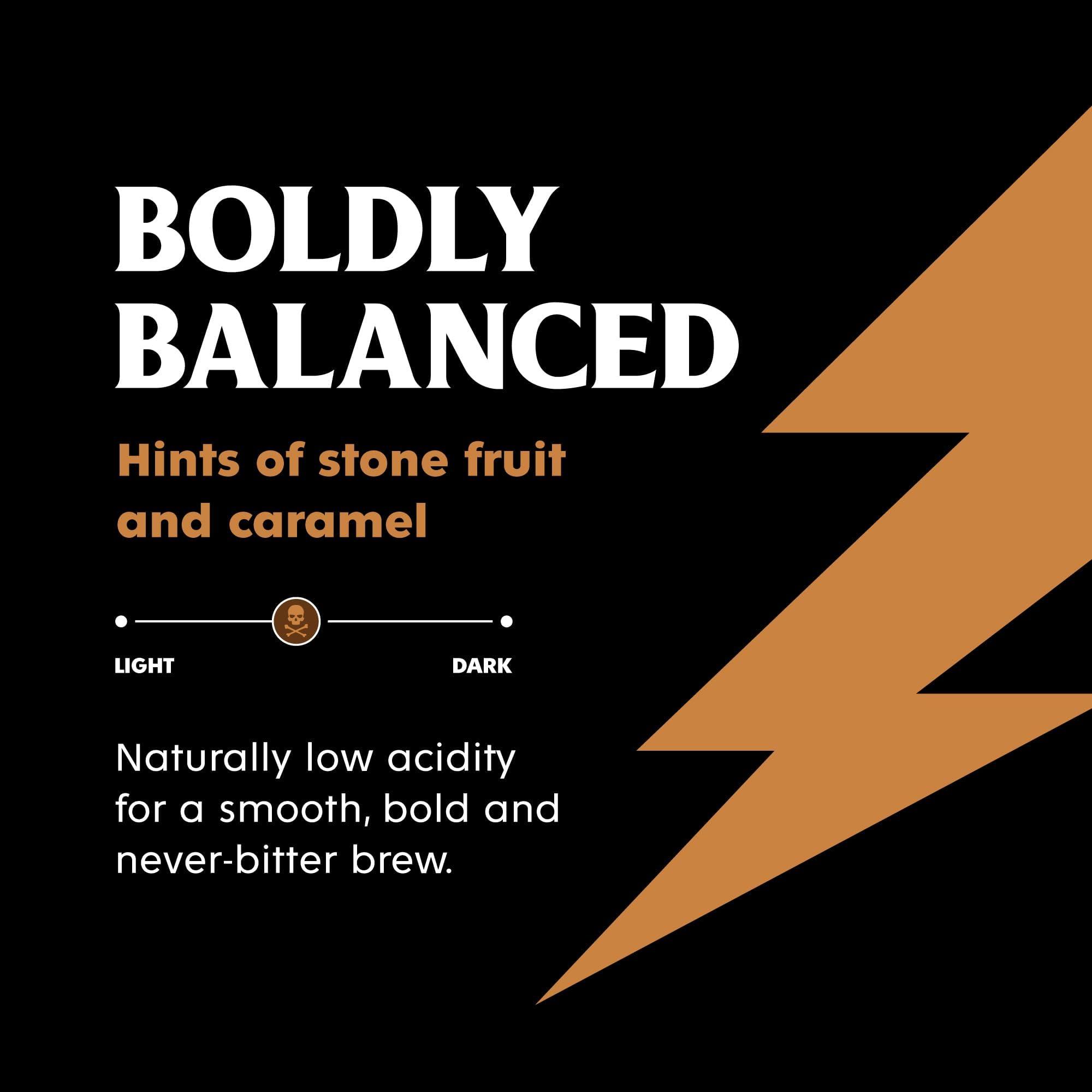 Death Wish Coffee Co. Death Wish Coffee, Organic and Fair Trade, Medium Roast, Whole Bean Coffee, 16 oz