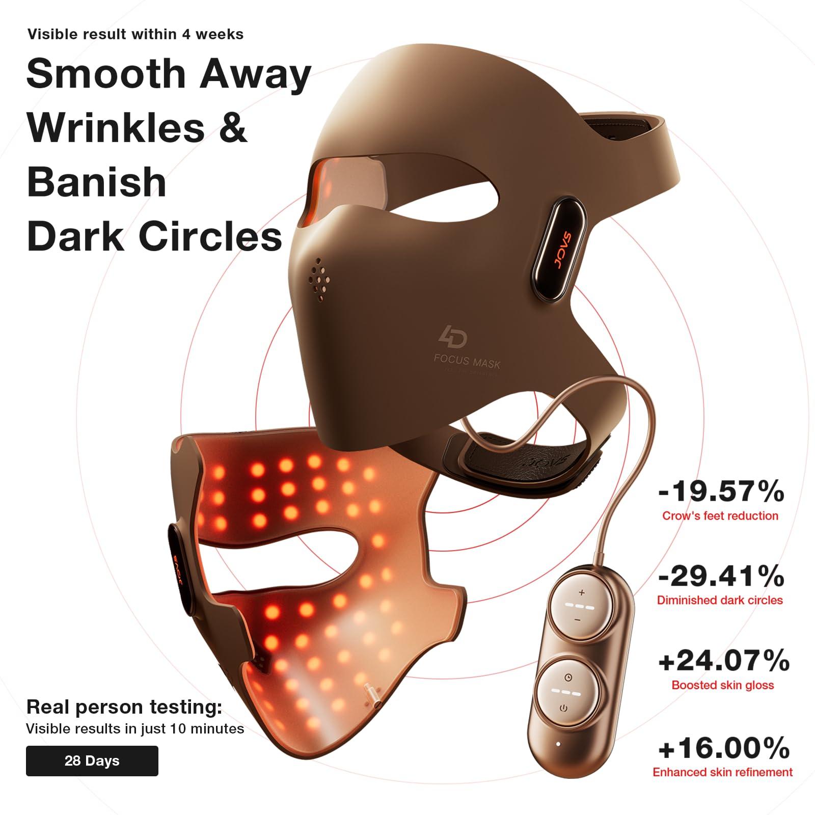 JOVS JOVS 4D Laser Light Therapy Mask - Red Light Therapy for Face, FPT Technology, 4 Wavelengths, Anti-Aging