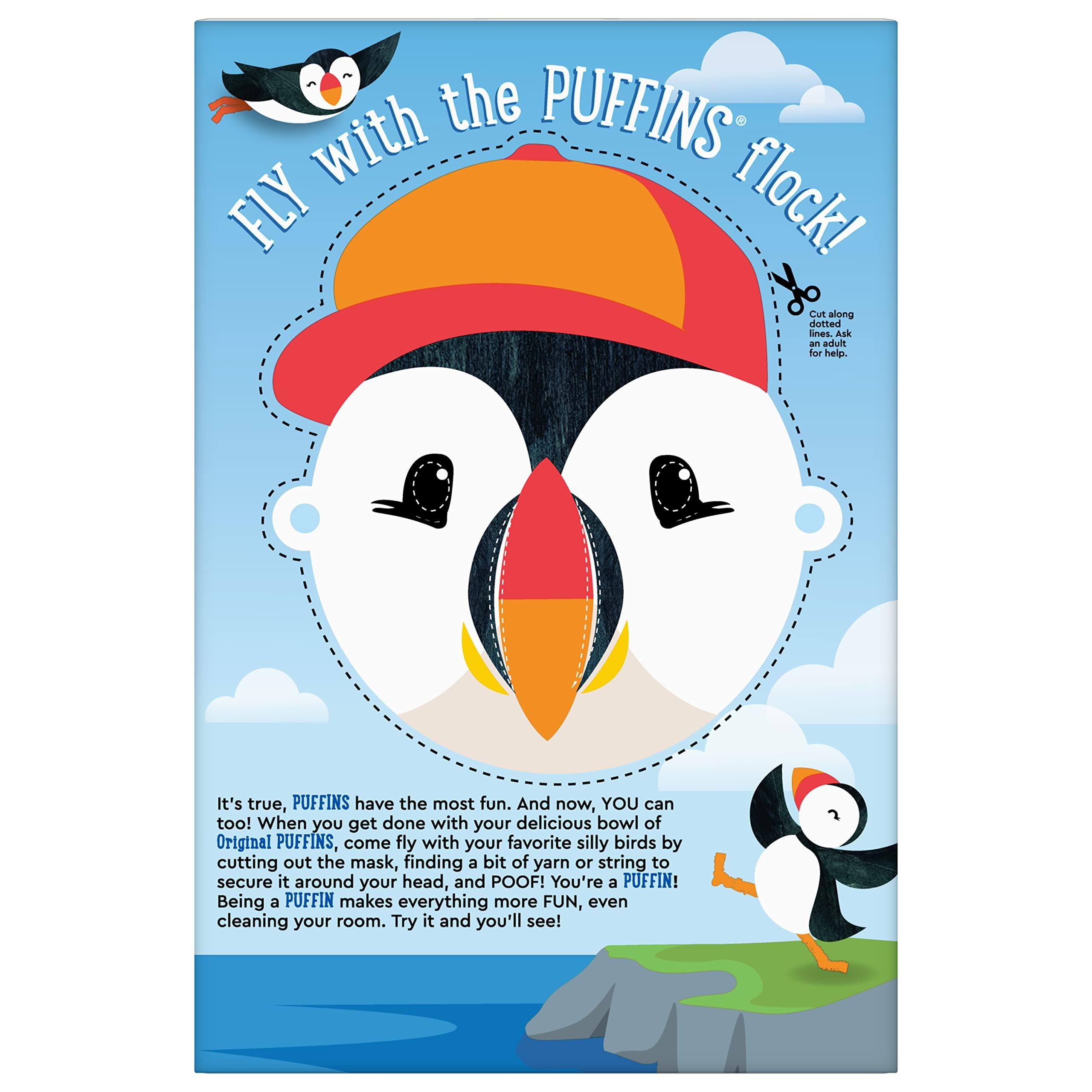 Barbara's Barbara\'s Original Puffins Cereal, Puffed Kids Cereal with Corn and Oats, Vegan, Kosher, Non-GMO Project Verified, 10 OZ Box