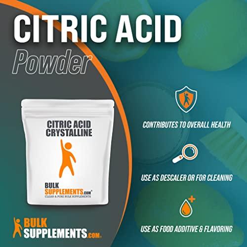 BulkSupplements BulkSupplements.com Citric Acid Powder - Sour Powder - Citric Acid Powder Food Grade - Descaler Solution - Citric Acid for Cleaning - Citric Acid for Bath Bombs (1 Kilogram - 2.2 lbs)