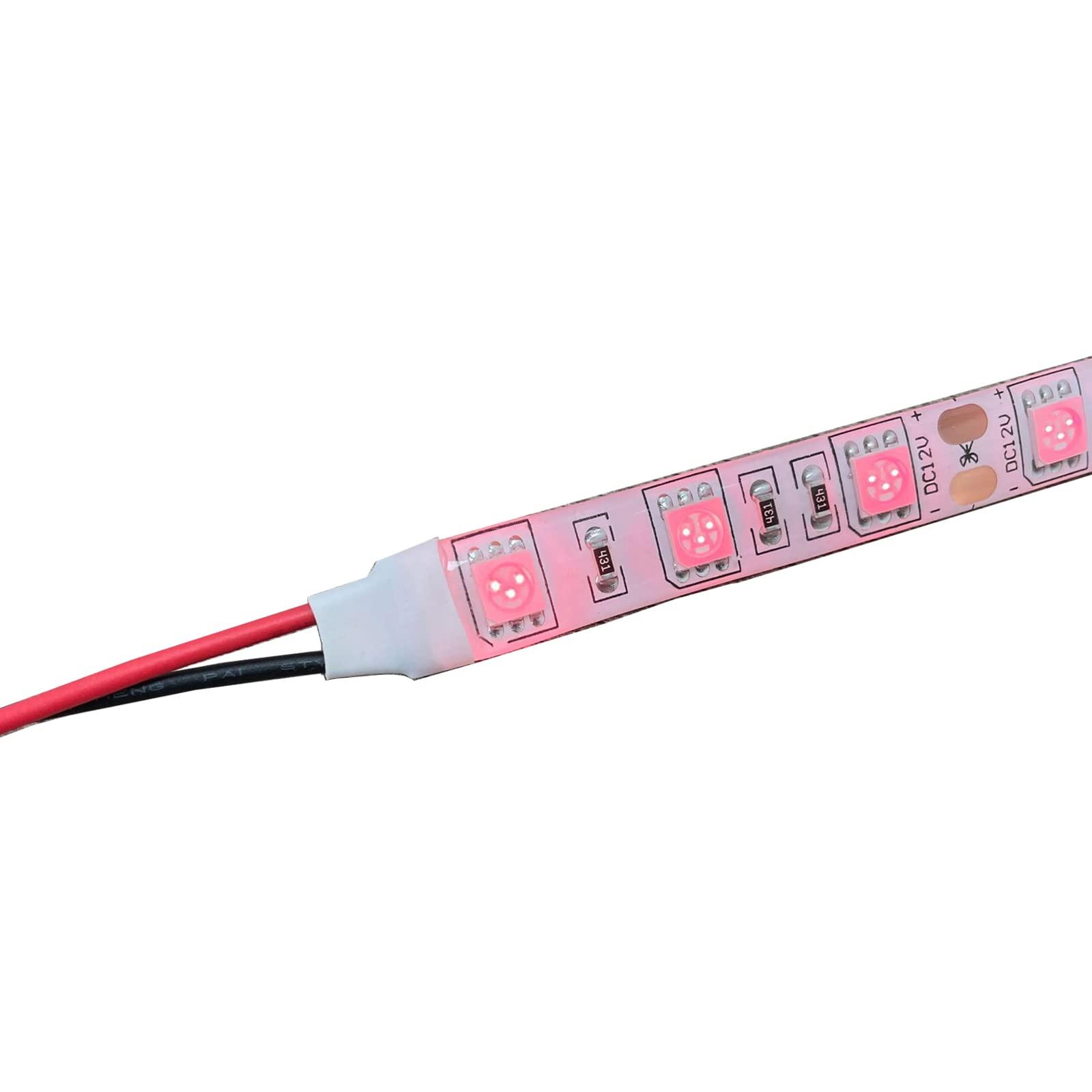 ANSUNTRON ANSUNTRON Near Infrared Light 660nm, 12V Flexible IR LED Strip Light 5050-300LEDs for NIR Red Light Therapy Lamps, 16.4FT-Non Waterproof