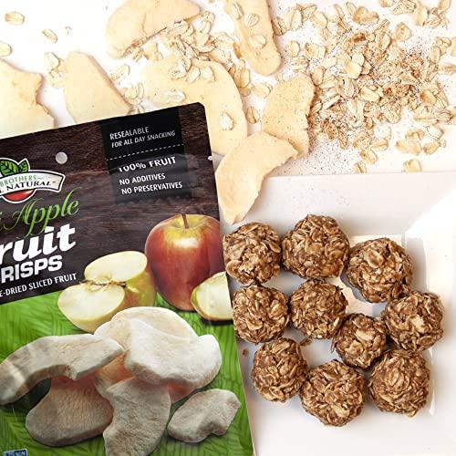Brothers-ALL-Natural Brothers All Natural, Fuji Apple Freeze Dried Fruit Crisps, Gluten Free, Non-GMO, Nothing Added, 1 oz. Resealable Pouch (Pack of 8)