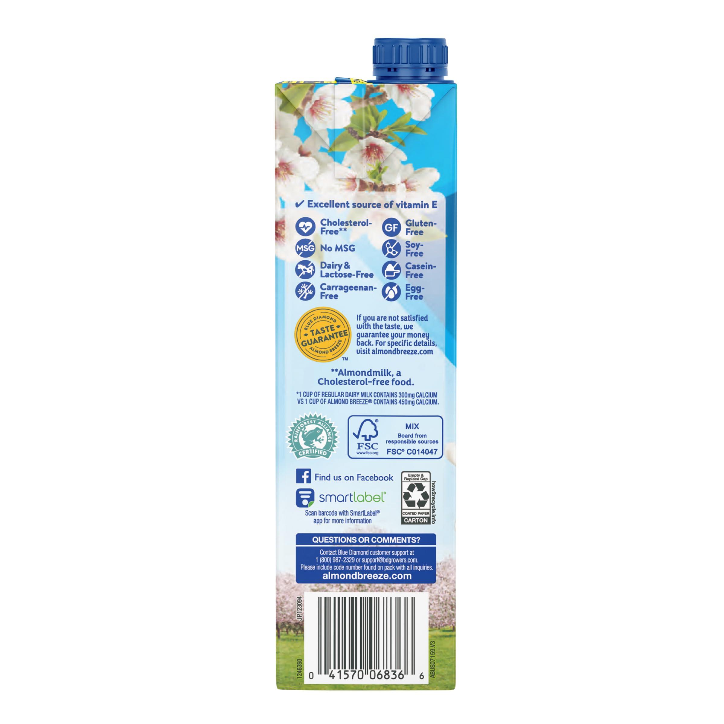 Blue Diamond Almonds Blue Diamond Almonds Breeze Dairy Free Almondmilk, Vanilla, 384 Fl Oz (Pack of 12)