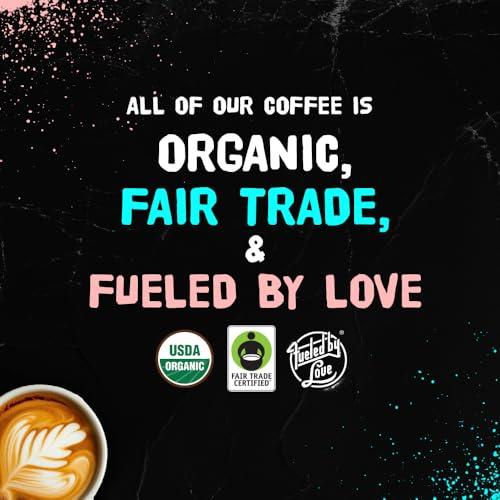 Punk Bunny Coffee Punk Bunny Ultra Dark Roast Coffee, Organic Coffee Pods, Father of All Dark, 10 count