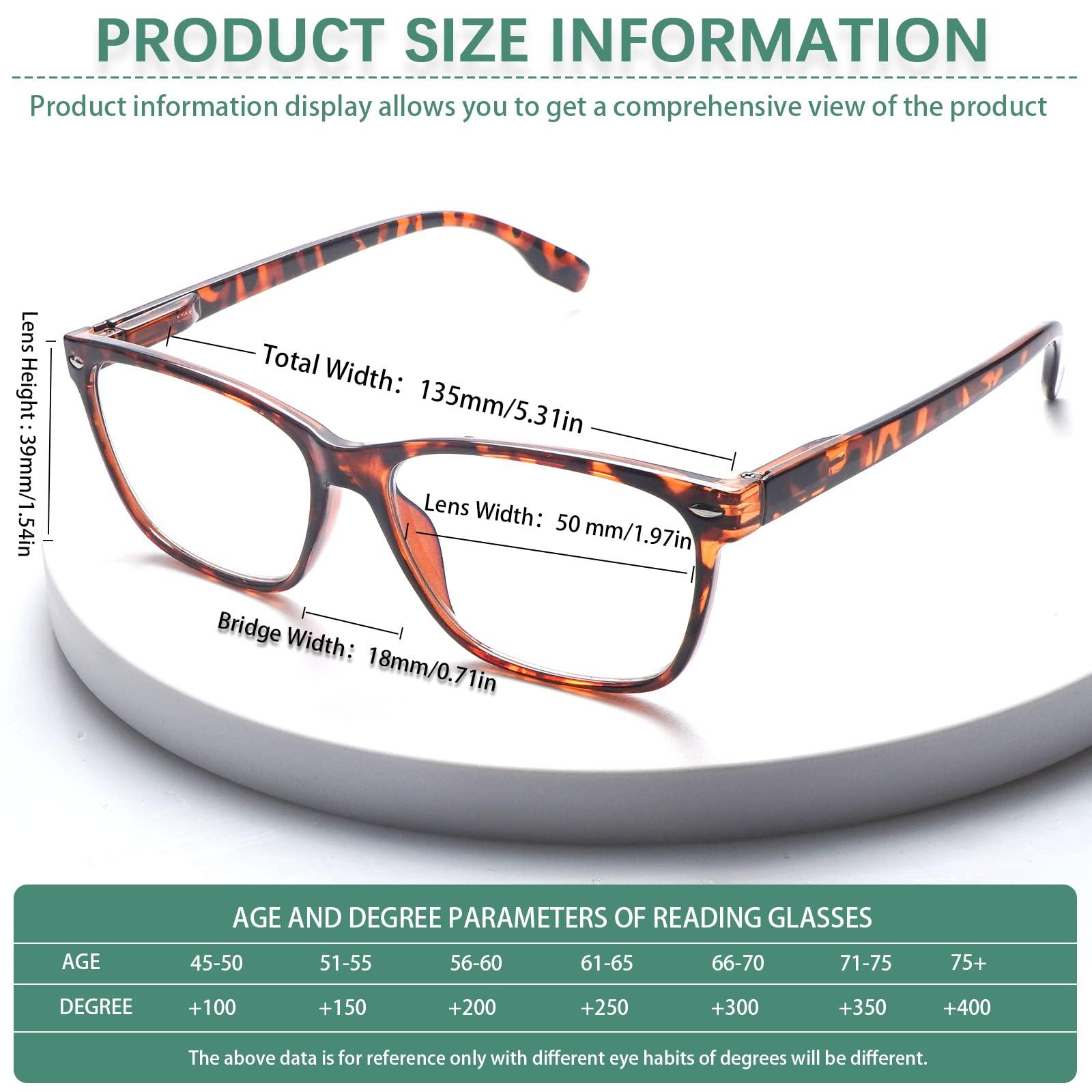 CLASAGA CLASAGA Progressive Multifocus Reading Glasses for Women, Blue Light Blocking Ladies Computer Readers with Spring Hinge (3 mix-1, 4, multiplier_x)