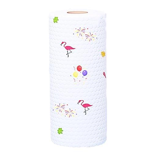 enpap enpap Lazy rag Print, Kitchen Non-Woven Fabric, Wet and Dry, Daily Necessities, scouring pad, rag, Disposable Kitchen Paper Print 25x25x50pieces