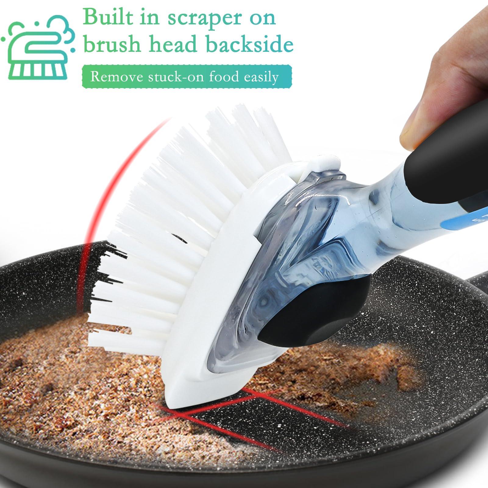 RIMAY New Brush Refills for OXO New Soap Dispensing Dish Brush - 8 Pack Dish Brush Cleaning Soap Dispensing Head Replacement for Scrubber