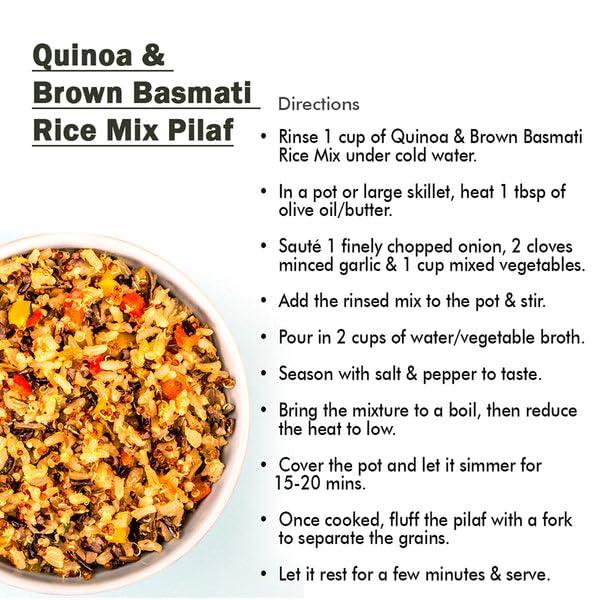 Pride Of India Pride Of India - PACK of 6 - Quinoa & Basmati Whole Grain Mix - Brown Rice Quinoa Supergrain, 1.5 Pound Jar