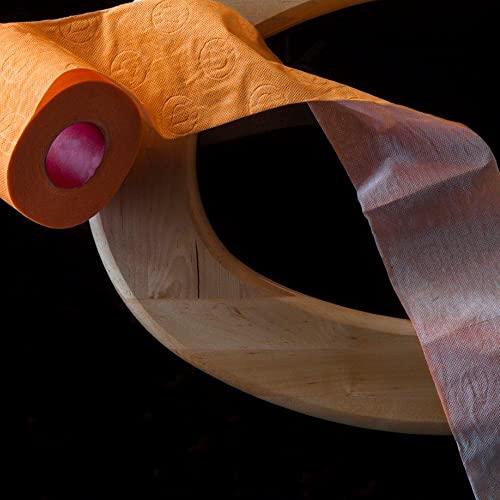 Generic Set of 5 packs of 6 Orange Toilet Paper 3 ply Jumbo Rolls 180 Sheets