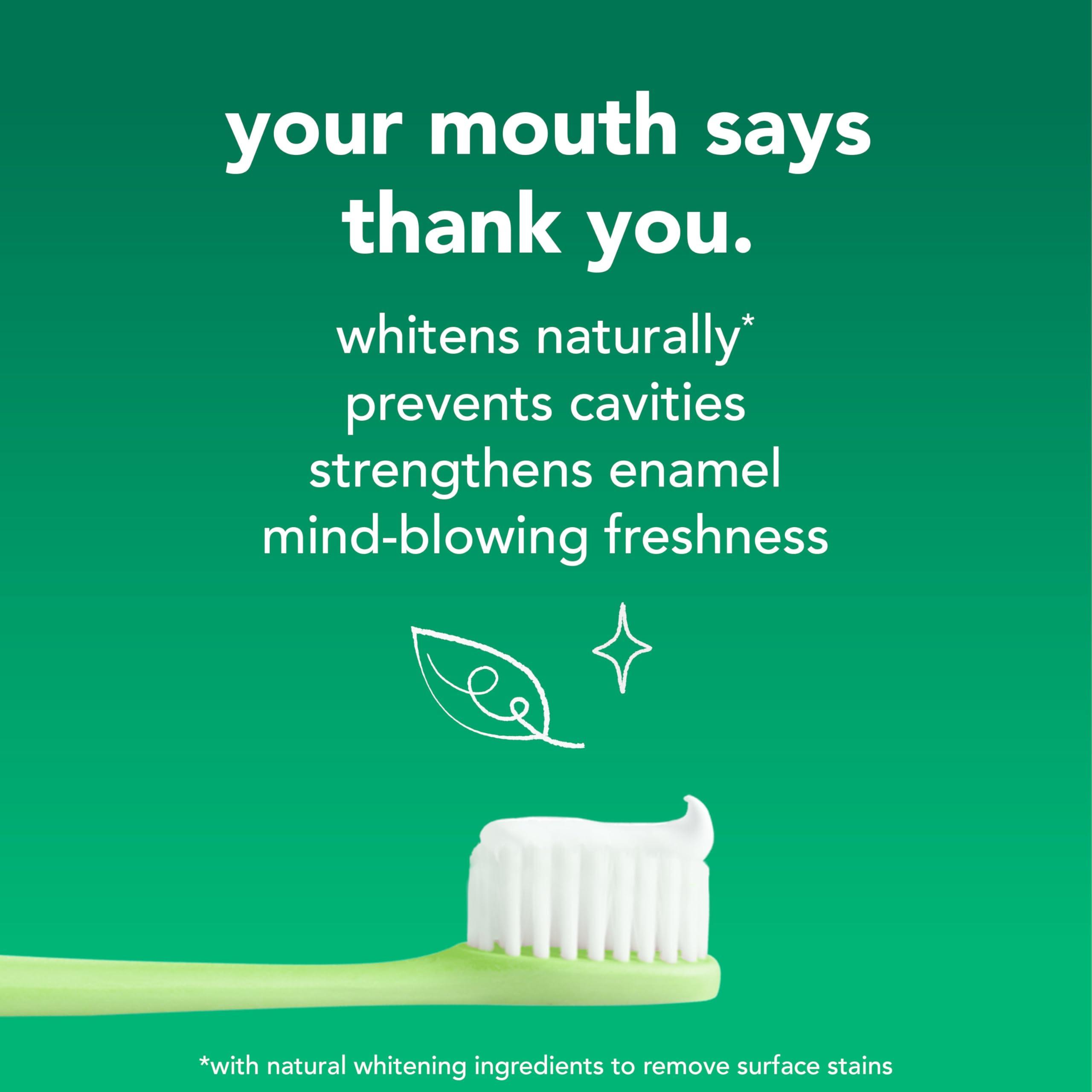 hello Hello Naturally Whitening Fluoride Toothpaste, Natural Peppermint Flavor and Tea Tree Oil, Peroxide Free, Gluten Free, SLS Free, 3 Pack, 4.7 OZ Tubes