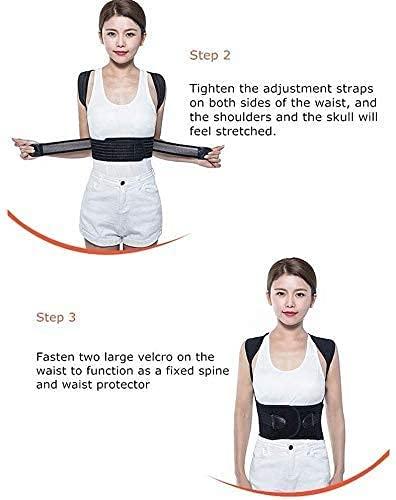 SGUM-SR Posture Corrector for Men and Women Children, Upper Back Brace Posture Clavicle Support, Adjustable Bodywellness Brace Posture Belt Back Strap, Black ()
