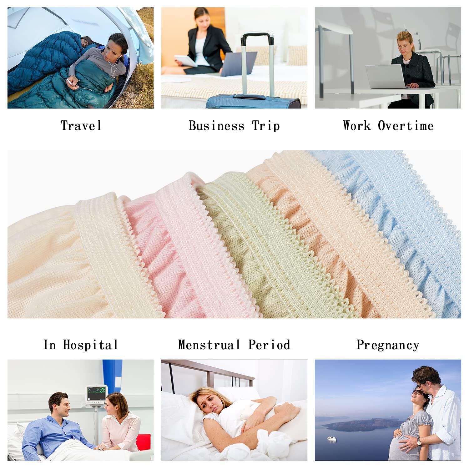 Travelcare 40 pack Women\'s Disposable 100% Cotton Underwear Ladies Briefs Panties for Travel Hotel Spa Hospital Stays Emergencies