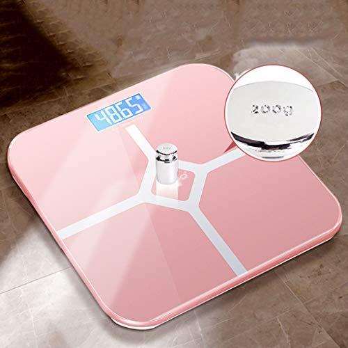 FKJLUN Bathroom Weight Scales Digital Body Weight Scale USB Charging Electronic Weighing Scale Bathroom Scale with Step-on Technology Highly Accurate Fat Scale (Color : Blue, Size : 28cm)