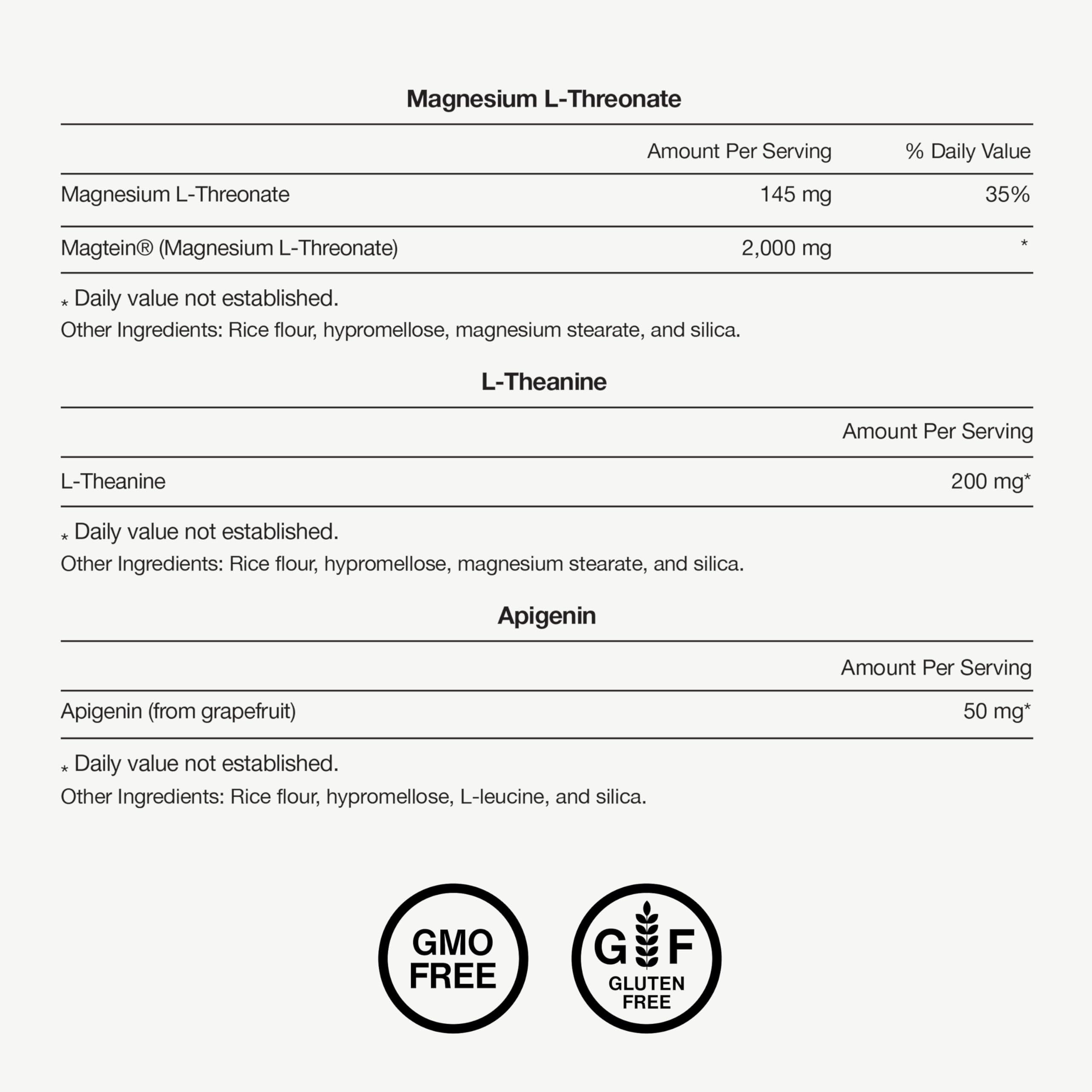 Momentous Momentous Sleep Pack Magnesium L-Threonate, Apigenin & L-Theanine, 30 Servings