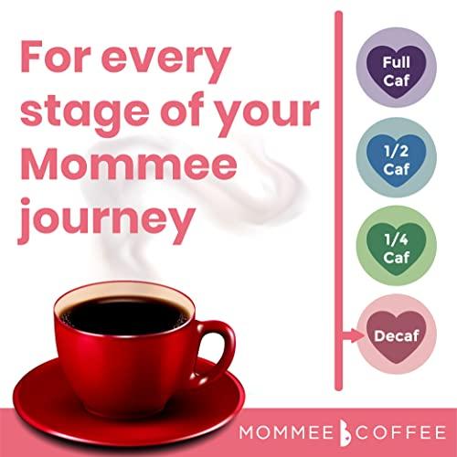 MOMMEE COFFEE Mommee Coffee Decaf Whole Bean Low Acid Coffee- 100% Arabica Organic Decaf Coffee Beans with Smooth Caramel Flavor - Natural Decaffeination Process - Medium Roast - 11 oz