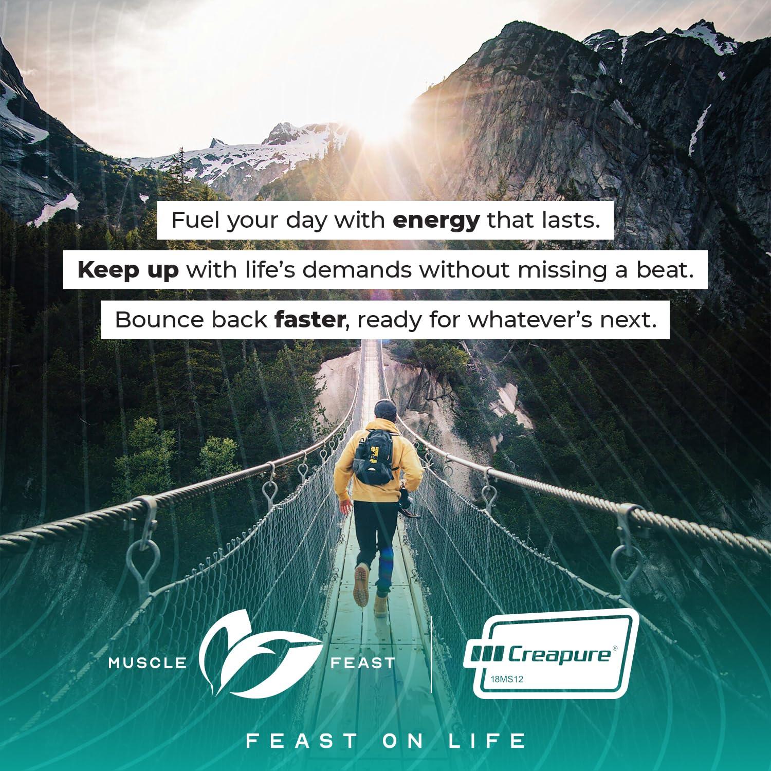 Muscle Feast Muscle Feast Creatine + Isolate Big Bundle: 1 Creatine Powder (Unflavored, 2lb) + 1 Whey Protein Isolate (Chocolate, 5lb) | Premium Supplements, Vegetarian, Gluten Free