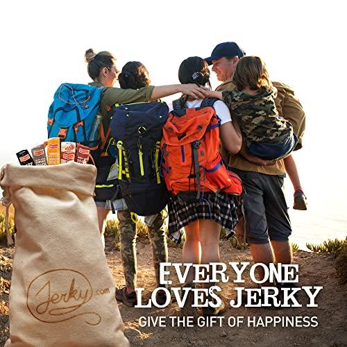 Jerky.com Jerky Gift Basket for Men - 26pc Jerky Variety Pack of Beef, Pork, Turkey, & Ham Snack Sticks - High Protein Healthy Snack - Unique Gift for Men