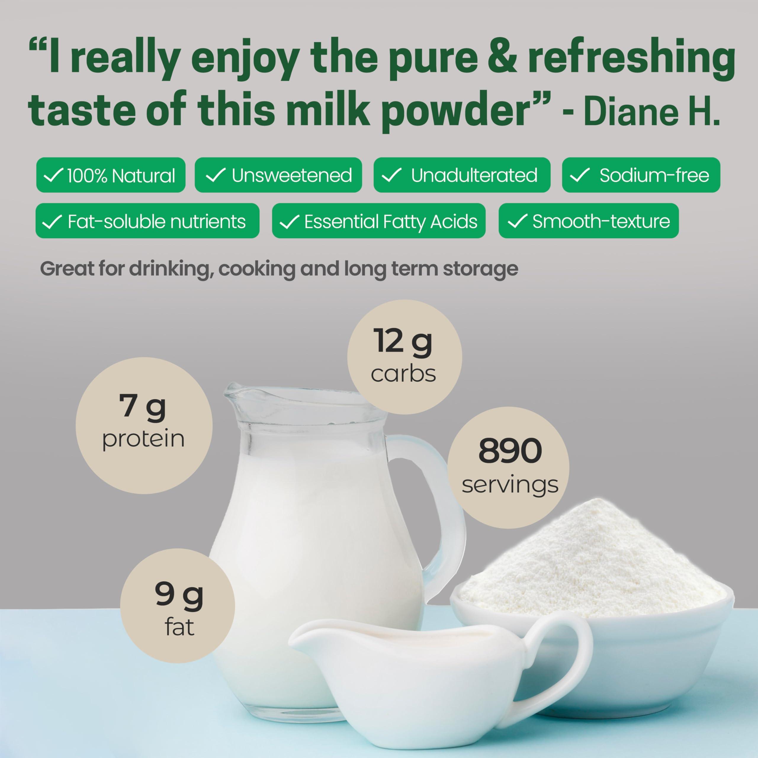 Z Natural Foods Z Natural Foods Premium Whole Milk Powder - Powdered Milk for Baking, Cooking, Drinks - Dry Milk Powder, Pasteurized, Non-GMO, Gluten-Free, Kosher-Certified, 55 lbs