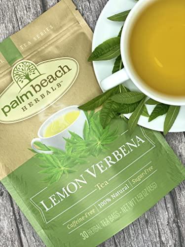 Palm Beach Medicinal herbs Lemon Verbena Tea - Pure Herbal Tea Series by Palm Beach Herbals (30ct) [Packaging May Vary]