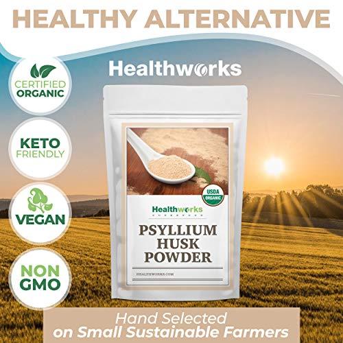 Healthworks Healthworks Psyllium Husk Powder (16 Ounces / 1 Pound) | Raw | Certified Organic | Finely Ground Powder from India | Keto, Vegan & Non-GMO | Fiber Support
