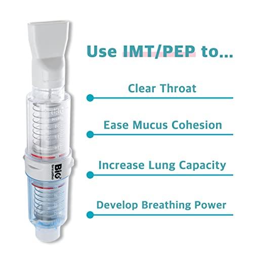 BIG BREATHE Bigbreathe IMT/PEP | Three-Mode Breathing Exerciser for Seniors, Smooth Mucus Removal, Lung Expanding Device, Easy to Use and Clean