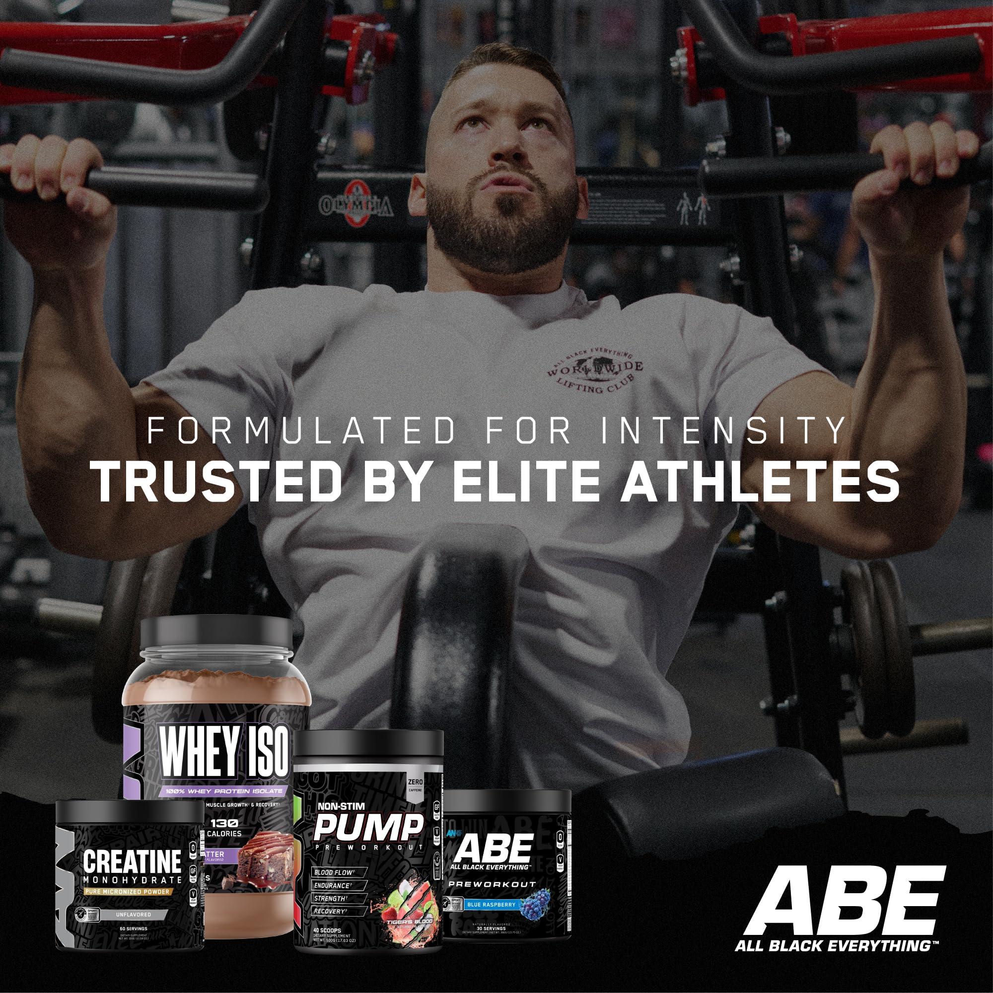 ABE all black everything All Black Everything 25g Whey Protein Powder | Brownie Batter | 20 Servings | Whey Protein Isolate | Low Carbs & Low Sugar | MCTs