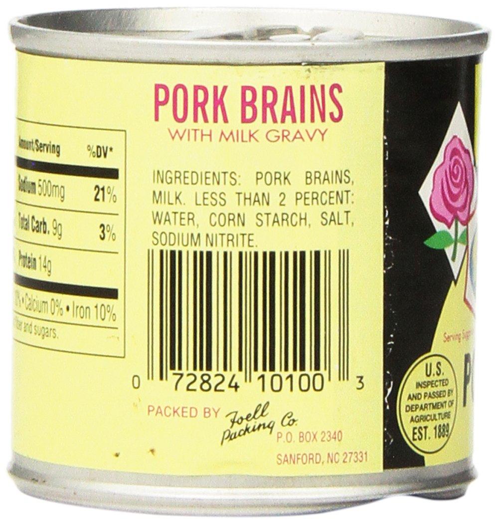 Rose Rose Pork Brains with Milk Gravy 5 Ounce Cans (4 Cans Per Pack)