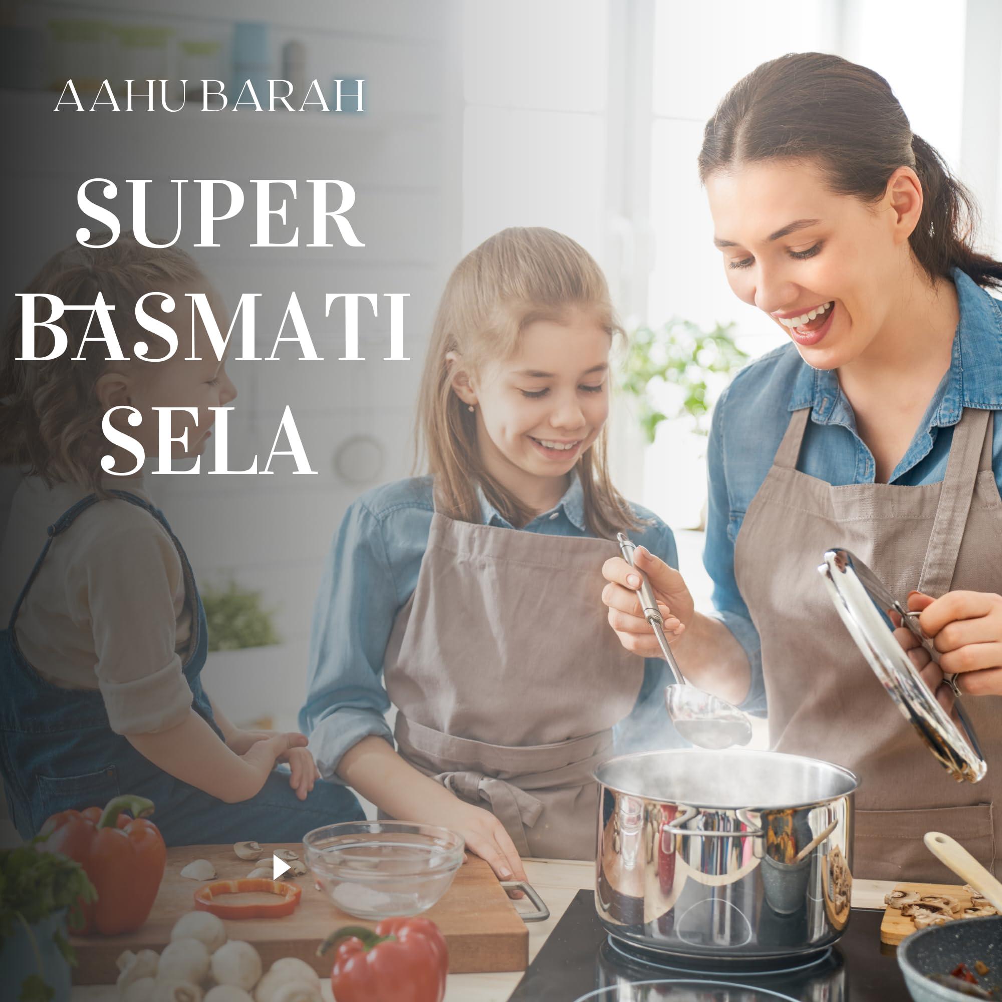Aahubarah Aahu Barah Basmati Sela Rice - Extra-Long Grain for Superior Culinary Delights 10lb Pack