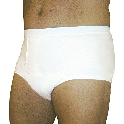 Kleinert's Kleinert's Mens Incontinence Underwear with Absorbent Panel White
