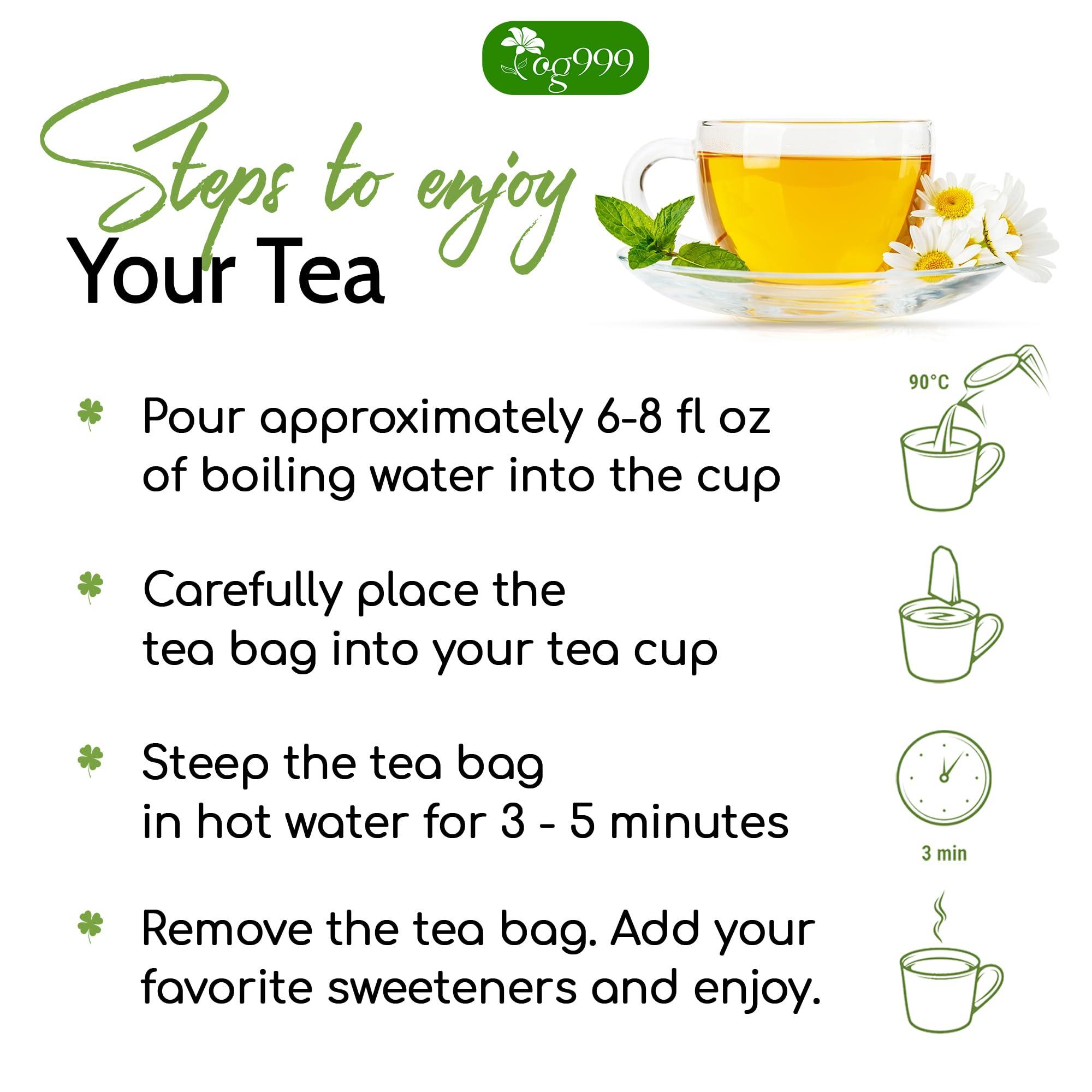 TOG999 TOG999, Premium 120 Thyme Leaf Tea Bags, 100% Natural & Pure Thyme Leaves. Loose Leaf Thyme Herbal Tea. Thyme Leaf Tea. No Sugar, No Caffeine, No Gluten, Vegan.