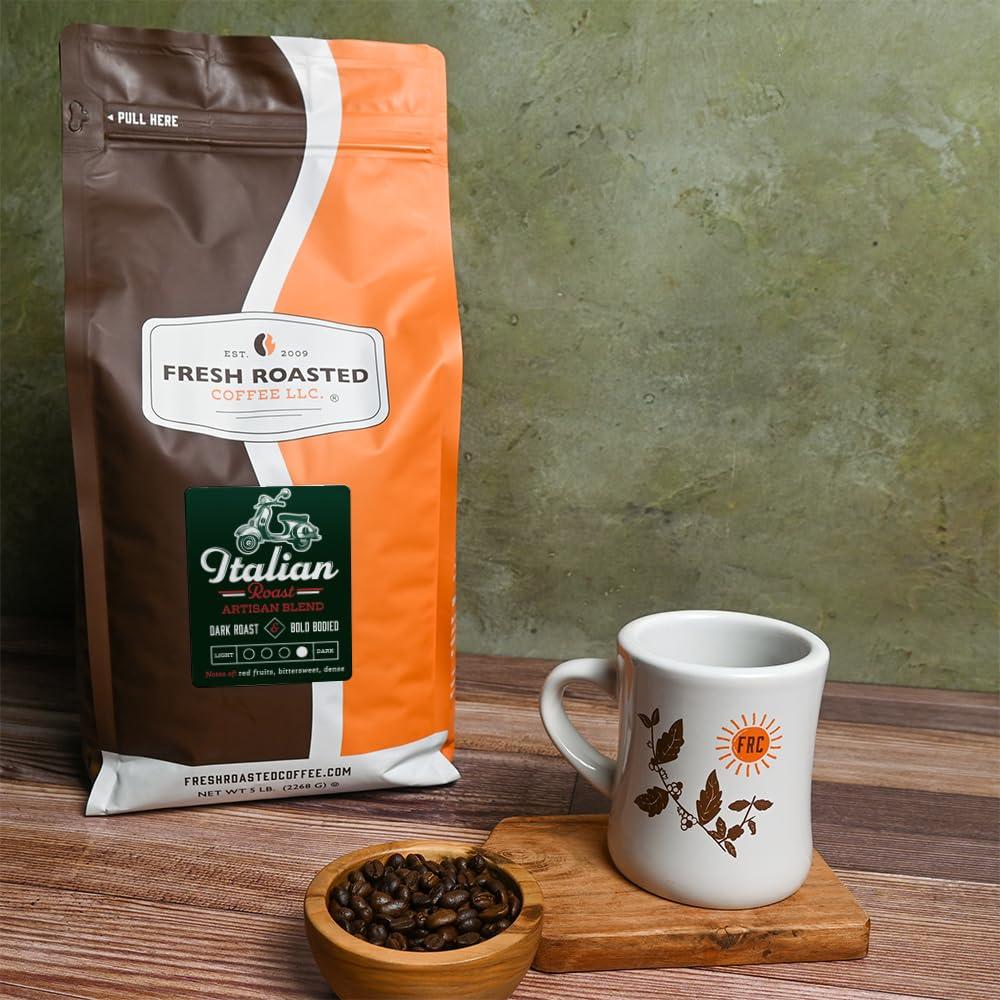 Fresh Roasted Coffee Fresh Roasted Coffee, Italian Roast, 30 lb, Dark Roast, Kosher, Whole Bean