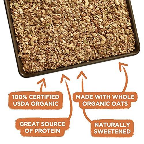 GrandyOats Grandy Oats Organic Granola,10lb Bulk Bag - Classic Granola with Organic Oats, Pumpkin Seeds, Walnuts & Cashews - Low Sugar, Dairy Free, High Protein Granola, Non-GMO & Kosher - 160 OZ